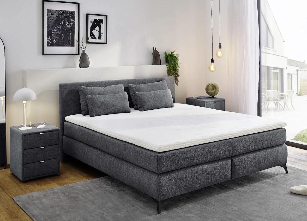Jockenhöfer Gruppe Boxspringbett "Paulina, inkl. Topper und Kissen, Härtegr günstig online kaufen