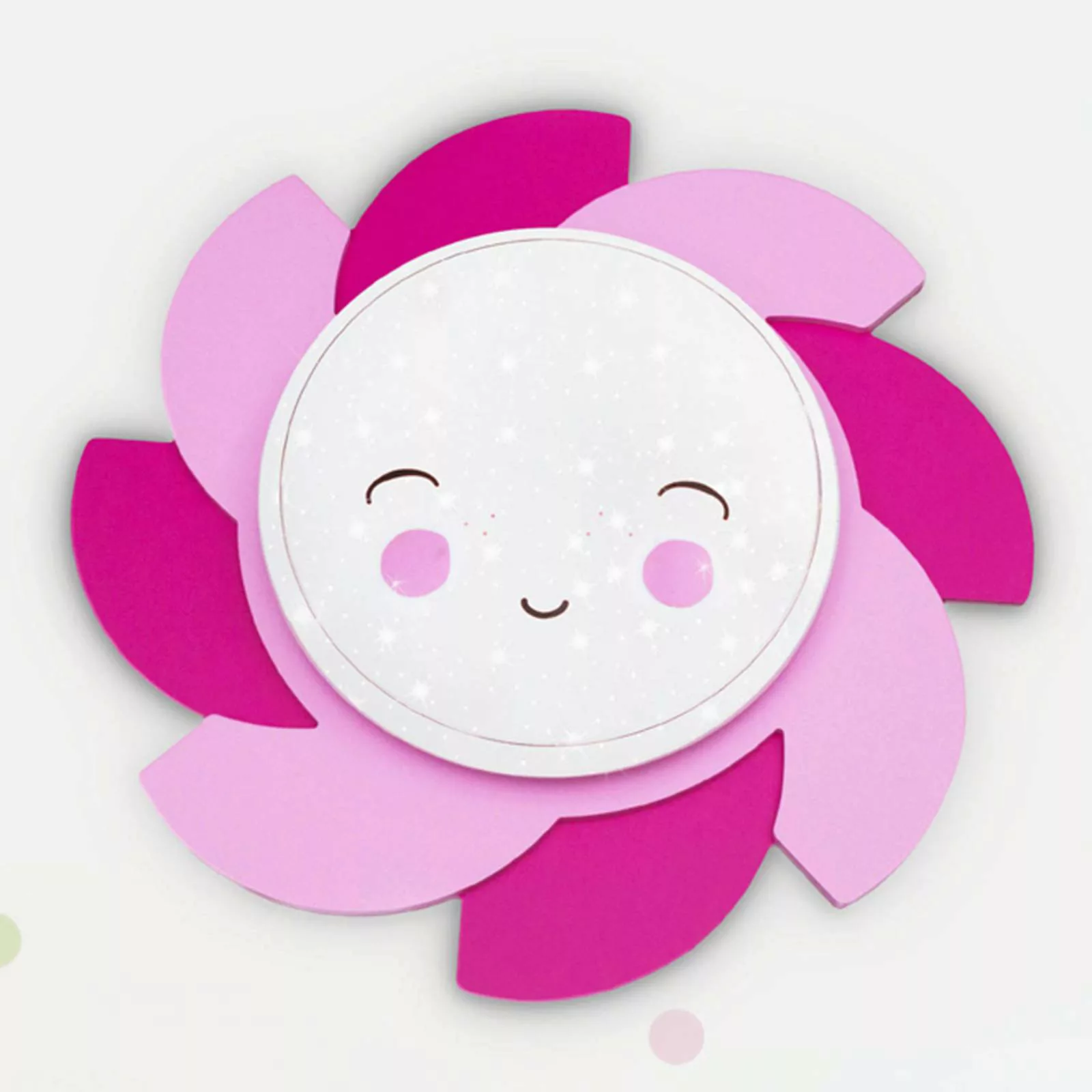 LED-Wandleuchte Sonne Starlight Smile, pink günstig online kaufen