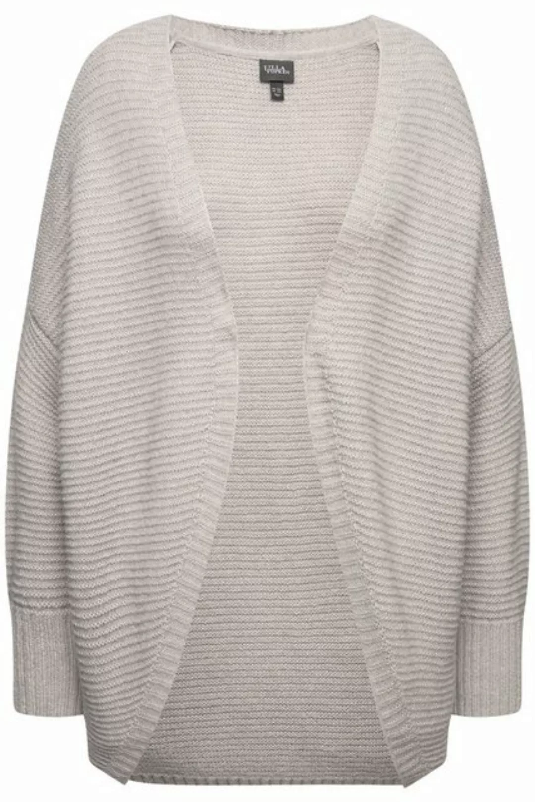 Ulla Popken Strickjacke Strickjacke Egg-Shape Wollanteil offene Form günstig online kaufen