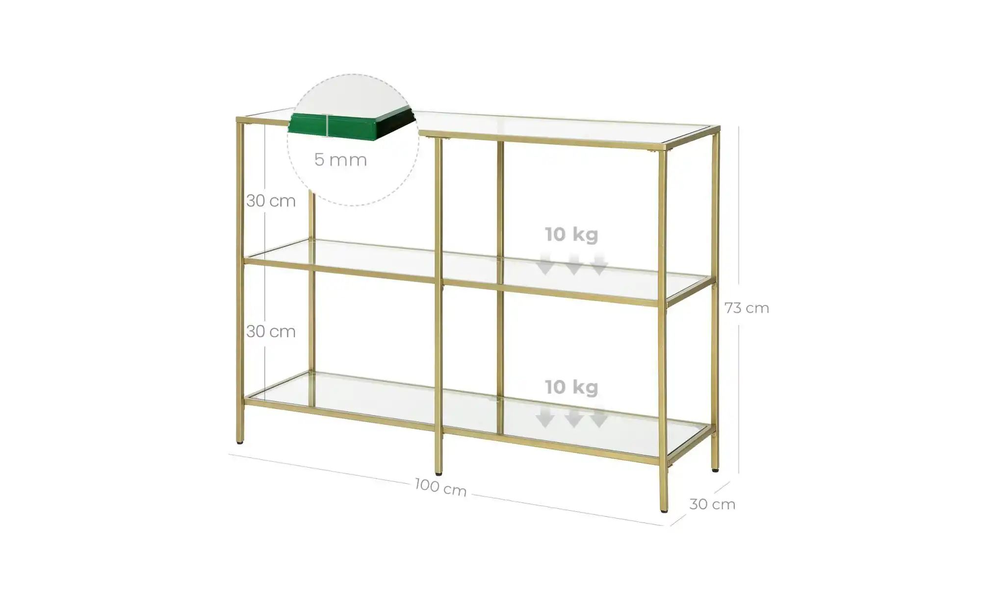 Konsolentisch  Baris ¦ gold ¦ Maße (cm): B: 100 H: 73 Tische > Konsolentisc günstig online kaufen
