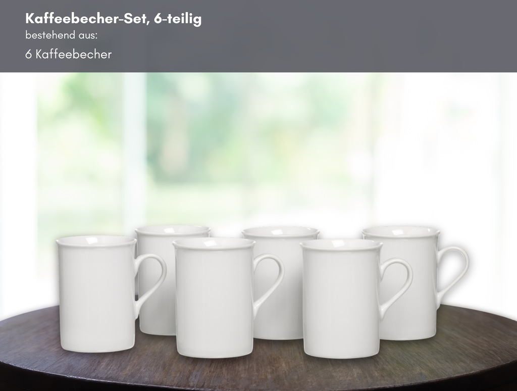 Ritzenhoff & Breker Becher »Bianco«, (Set, 6 tlg.), 6-teilig, klassisch-sch günstig online kaufen