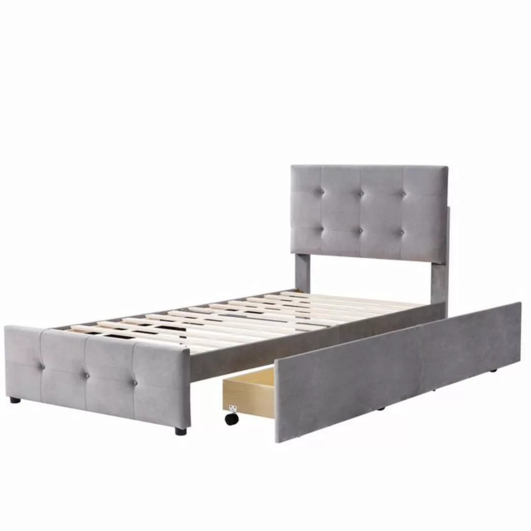 IDEASY Polsterbett Einzelbett, Kinderbett, Jugendbett, 90*200 cm, (höhenver günstig online kaufen