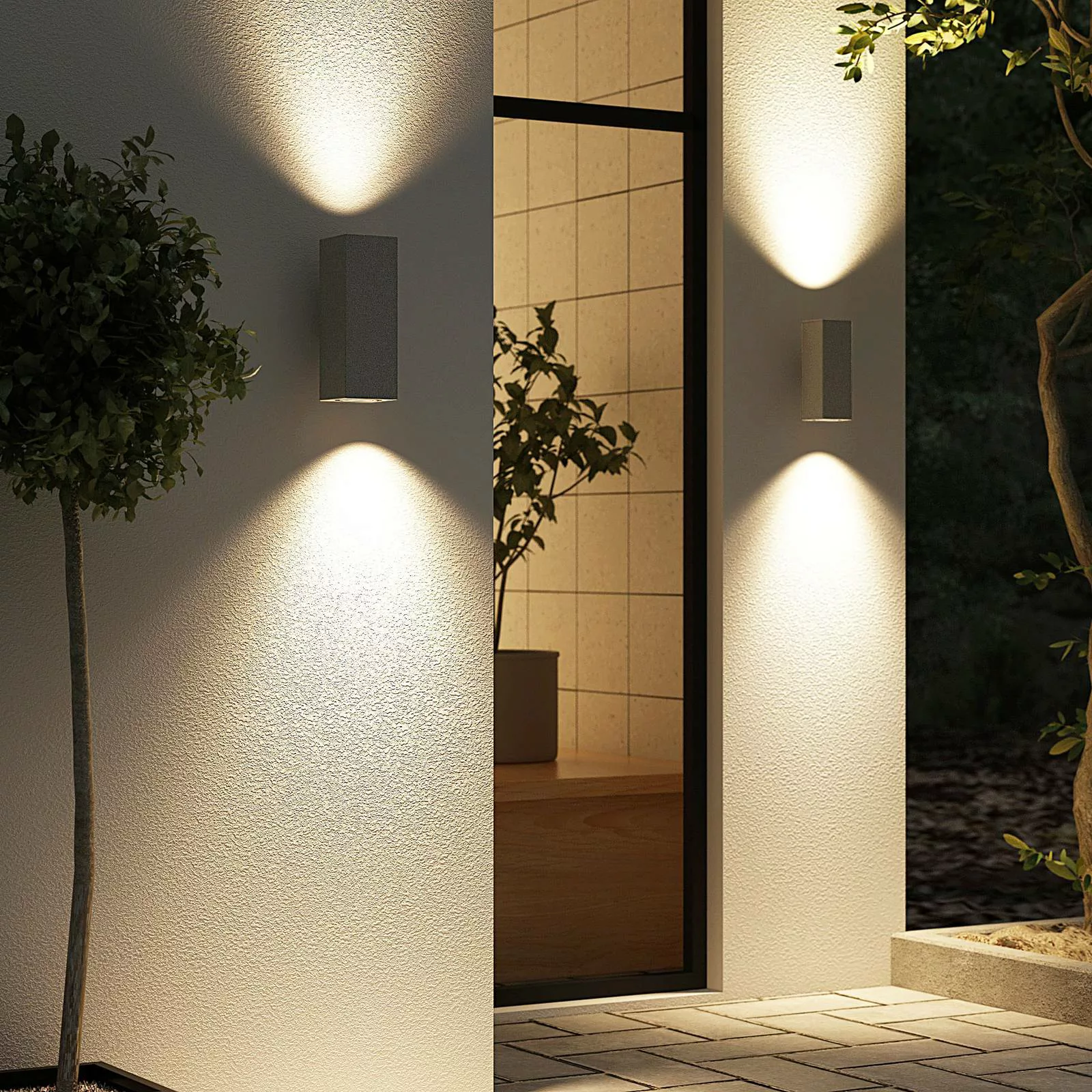 Arcchio LED-Außenwandleuchte Leiylen, eckig günstig online kaufen