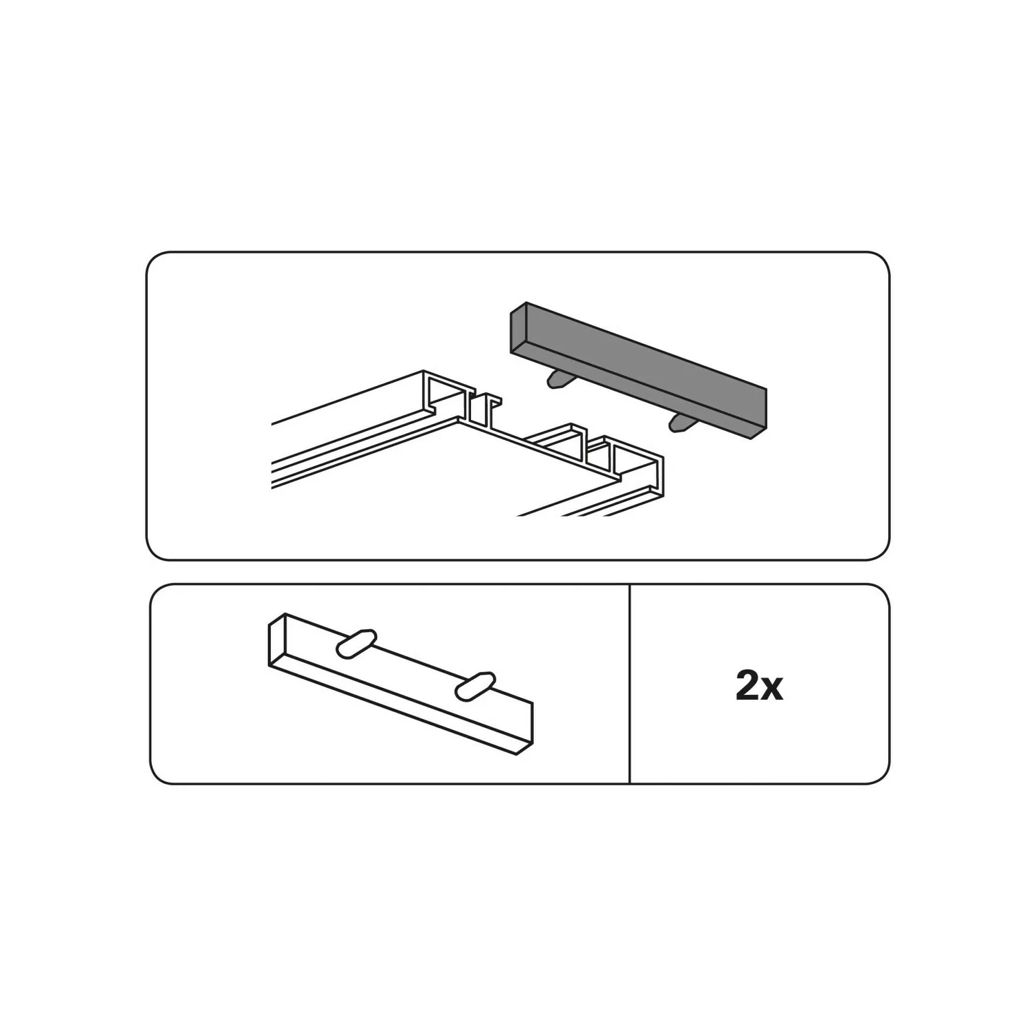 Gardinia Endstück für Aluminium-Vorhangschiene 2-läufig Weiß 2-er Pack günstig online kaufen