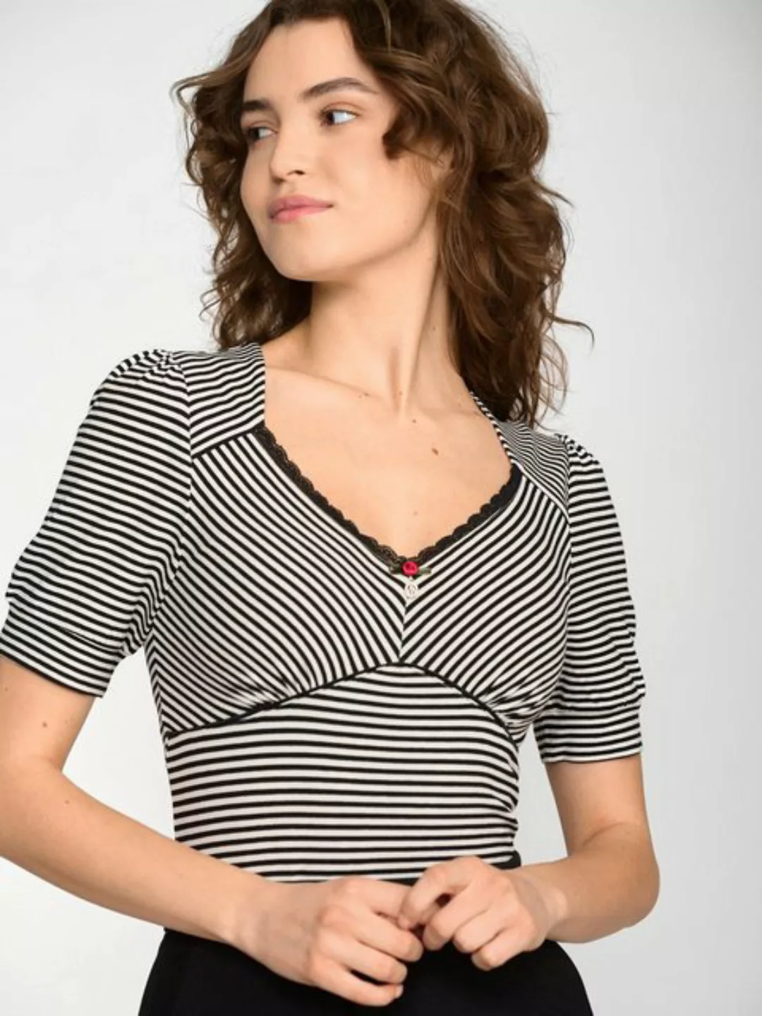 Vive Maria Classic Ahoi Damen T-Shirt schwarz/weiß günstig online kaufen