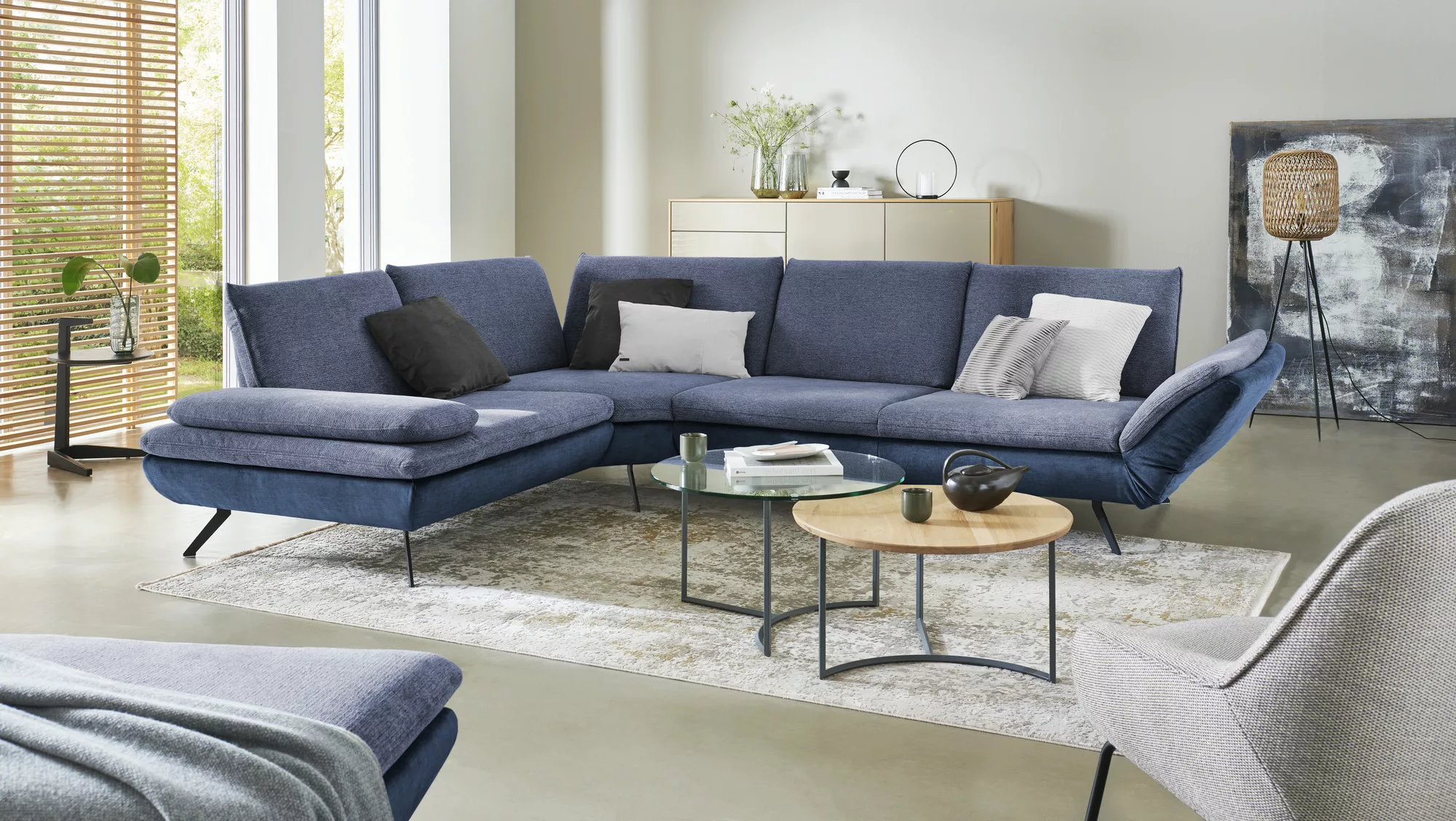 Ecksofa   Luca ¦ blau ¦ Maße (cm): B: 314 H: 88 T: 244 Polstermöbel > Sofas günstig online kaufen