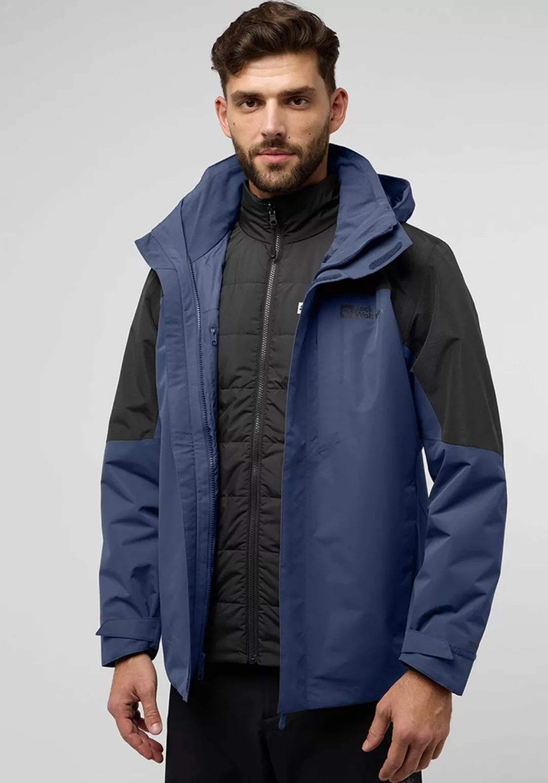 Jack Wolfskin 3-in-1-Funktionsjacke "ROMBERG 3IN1 JKT M", mit Kapuze günstig online kaufen