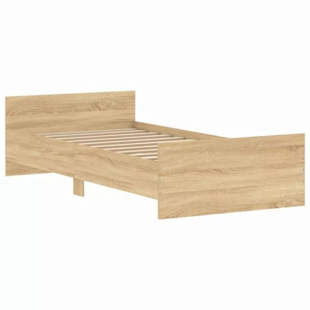 furnicato Bettgestell ohne Matratze Sonoma-Eiche 90x190 cm Holzwerkstoff (1 günstig online kaufen