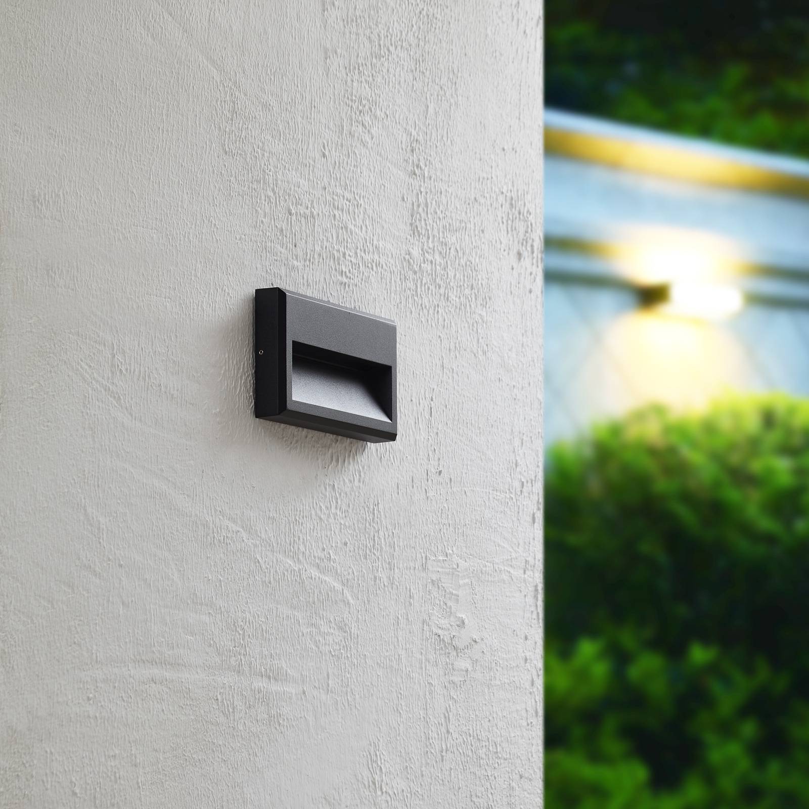 Lucande LED-Außenwandleuchte Weno, schwarz, Aluminium, IP65 günstig online kaufen