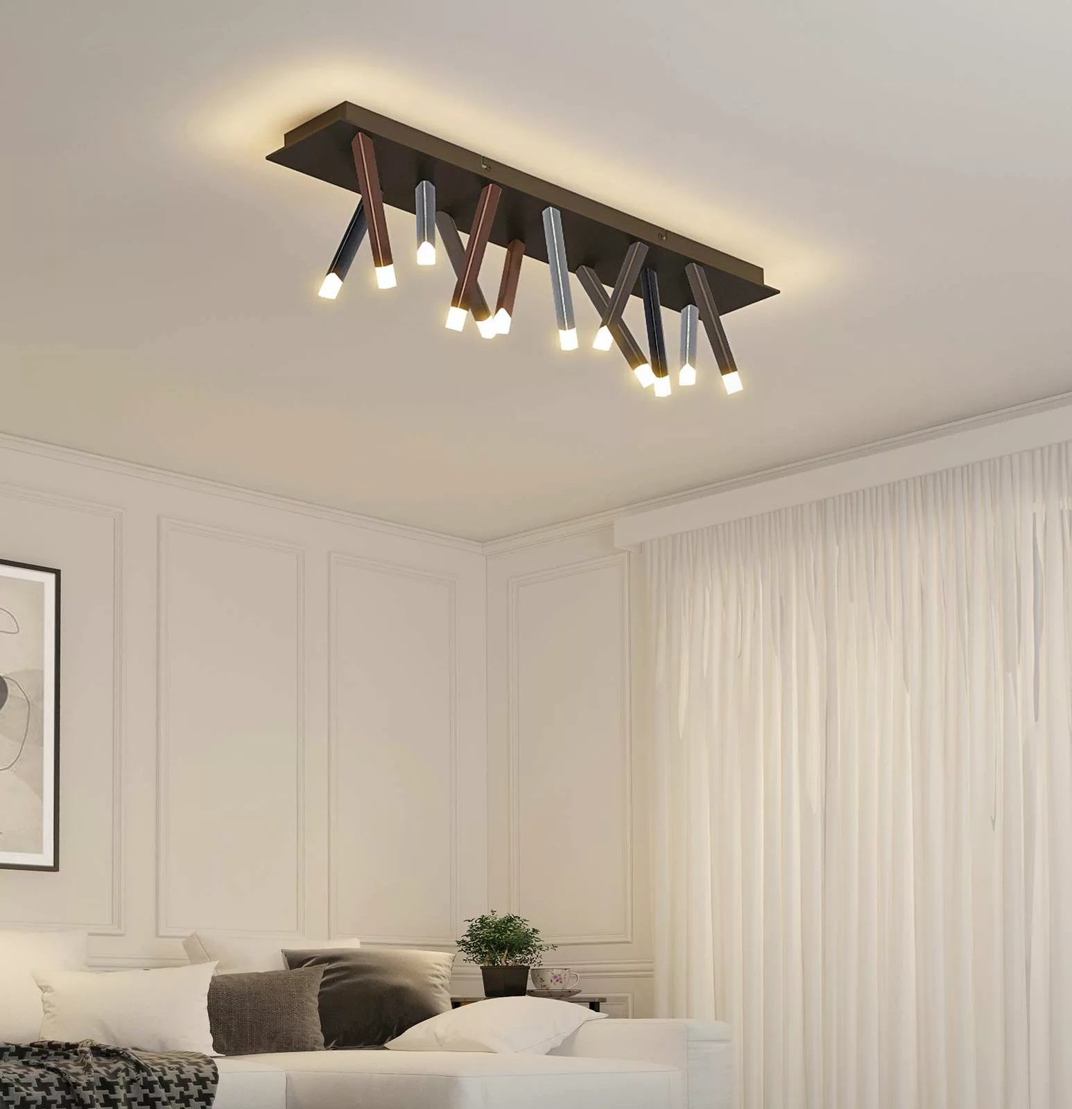 Lucande Stoika LED-Deckenleuchte, eckig günstig online kaufen