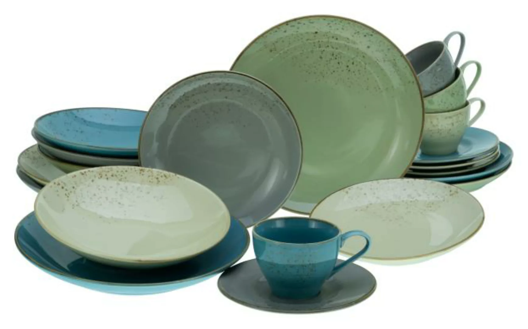 CreaTable Kombiservice Nature Collection bunt Porzellan 20 tlg. günstig online kaufen