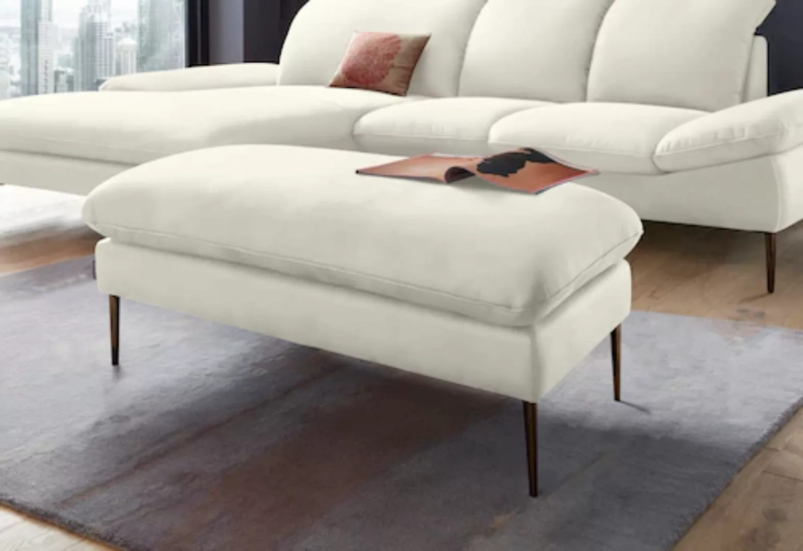 W.SCHILLIG Hocker »enjoy&MORE«, Füße bronze pulverbeschichtet, Breite 106 c günstig online kaufen