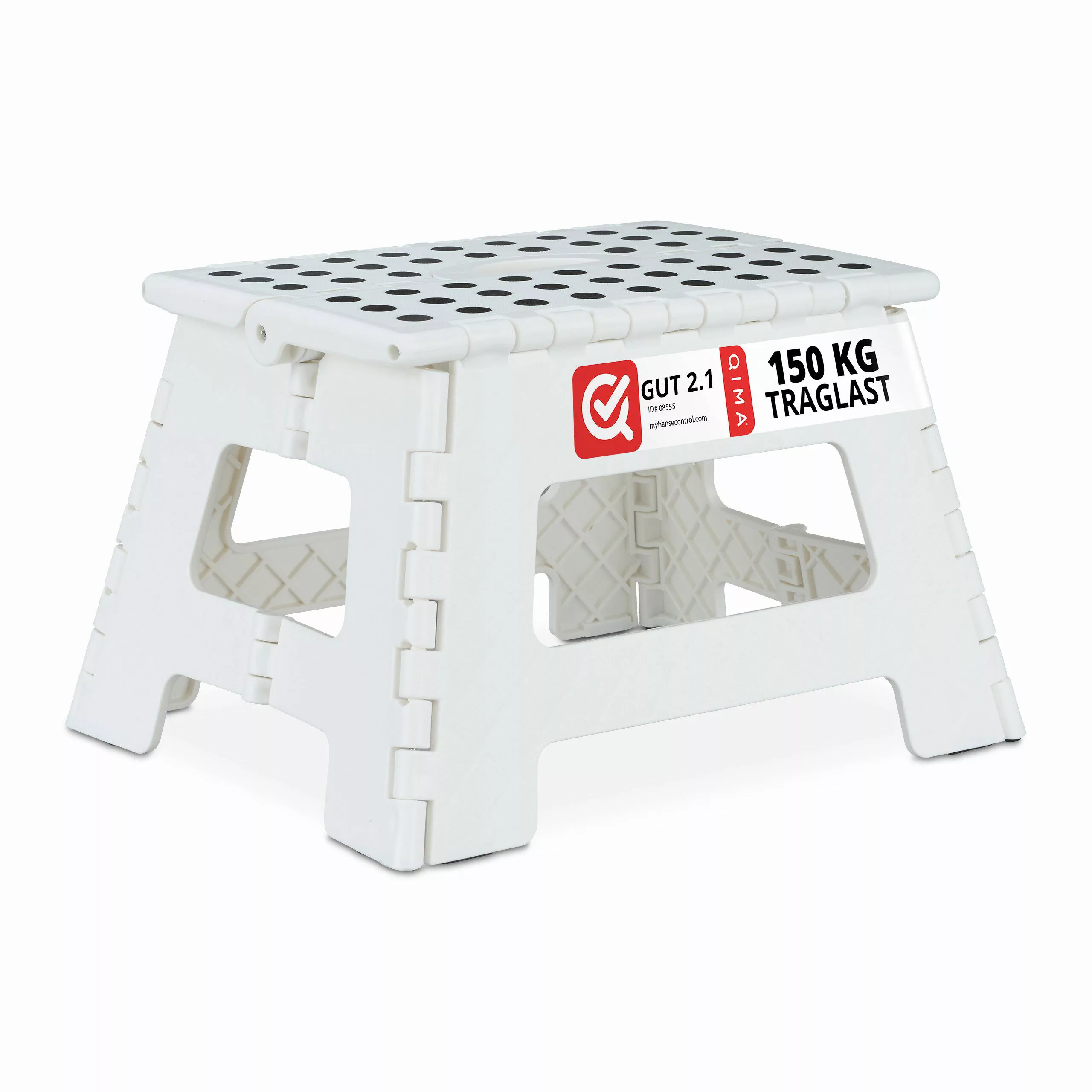 relaxdays Sitzhocker Klapphocker faltbar M, Weiß günstig online kaufen
