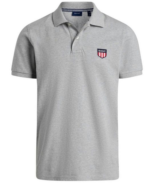 Gant Poloshirt Polohemd Poloshirt Retro Shield Pique Logo Hemd T-shirt Top günstig online kaufen