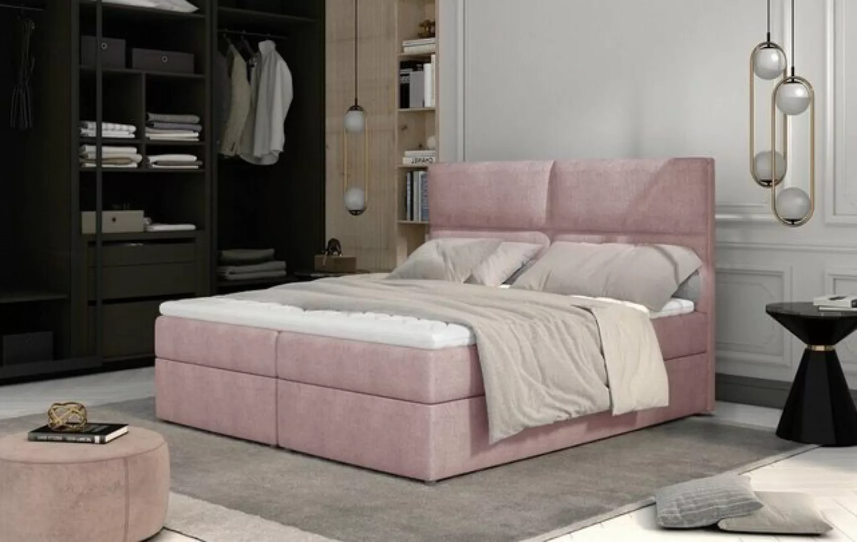 JVmoebel Bett, Luxus Schlafzimmer Bett Polster Design Luxus Doppel Hotel Be günstig online kaufen