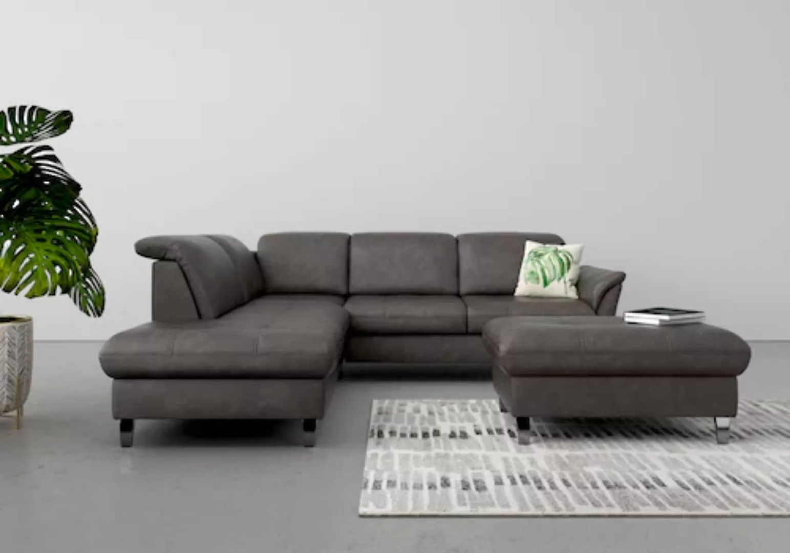 sit&more Ecksofa »Maggiore L-Form«, wahlweise mit Kopfteilverstellung, Bett günstig online kaufen