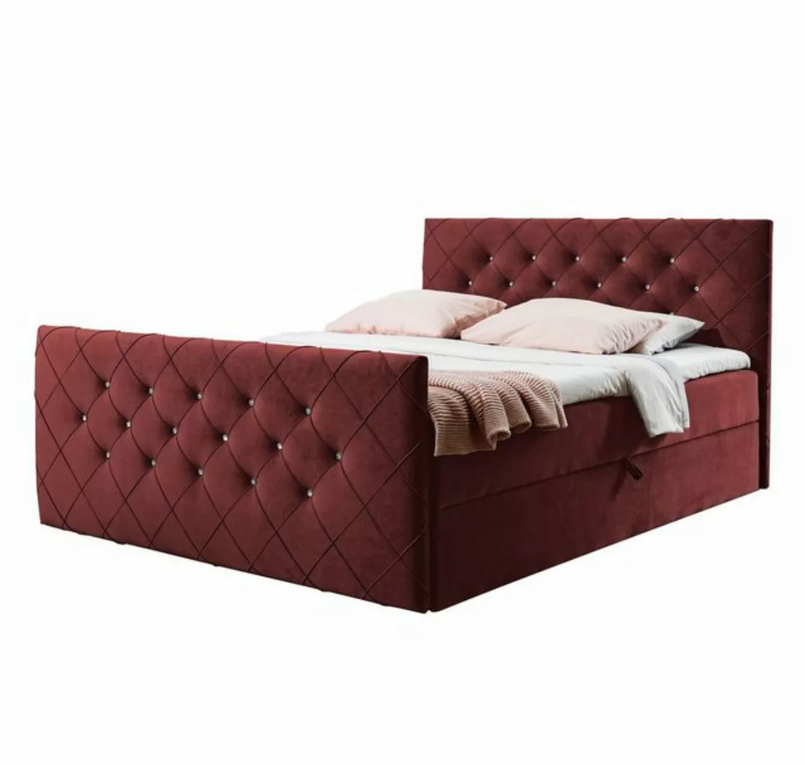 Furnix Boxspringbett MALISSA 120x200 Doppelbett mit Topper & Bettkasten Aus günstig online kaufen