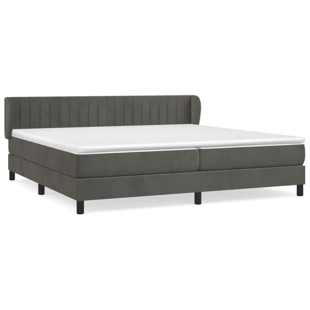 vidaXL Boxspringbett mit Matratze Dunkelgrau 200x200 cm Samt1466945 günstig online kaufen