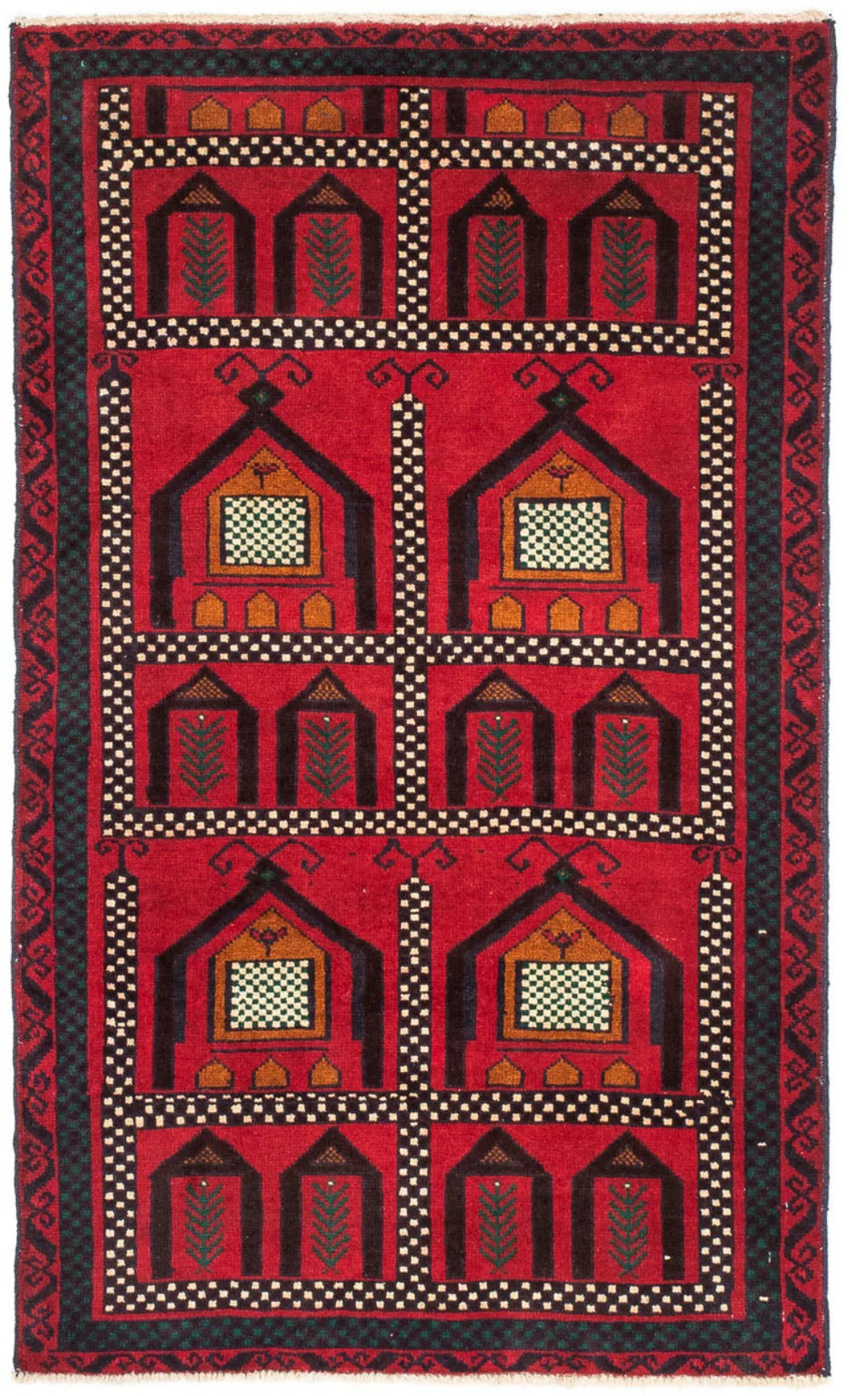 morgenland Orientteppich »Belutsch - 132 x 81 cm - dunkelrot«, rechteckig, günstig online kaufen