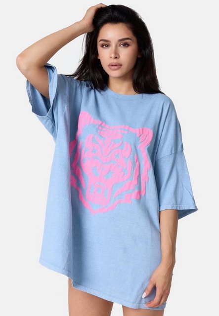 Worldclassca Print-Shirt Worldclassca Oversized Animal Print T-Shirt lang S günstig online kaufen