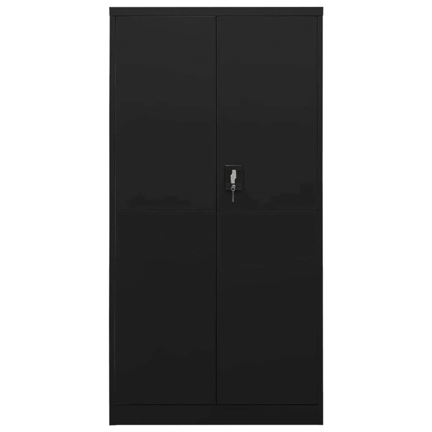 vidaXL Spind Schließfachschrank Schwarz 90x40x180 cm Stahl günstig online kaufen