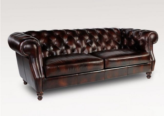 Xlmoebel 3-Sitzer Chesterfield Riesiges XXL-Sofa 3 Sitzer Couch Kunstleder, günstig online kaufen