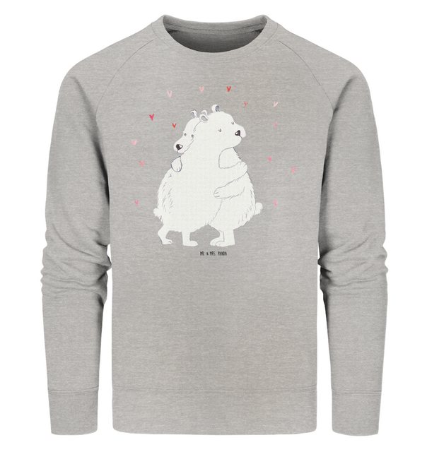 Mr. & Mrs. Panda Longpullover Größe L Eisbär Umarmen - Heather Grey - Gesch günstig online kaufen