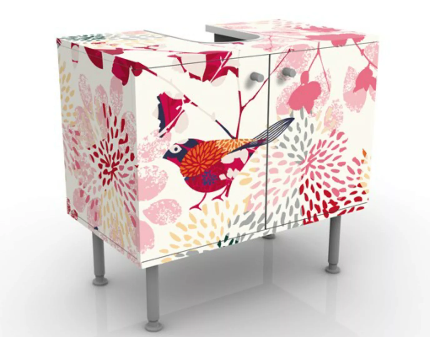 Waschbeckenunterschrank Blumen Fancy Birds günstig online kaufen