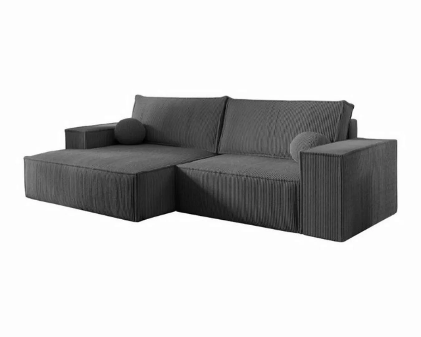 Deine Möbel 24 Wohnlandschaft NEPTUN 255 cm breit Ecksofa Sofa Wohnzimmer L günstig online kaufen