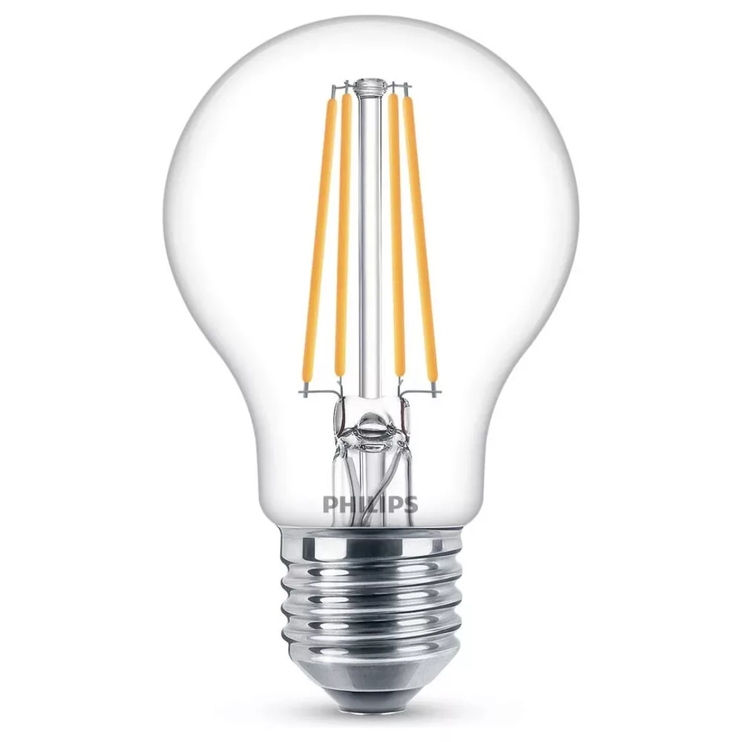 Philips LED Filament Lampe ersetzt 60W E27 Birne - A60 7W 806lm 2700K Dreie günstig online kaufen