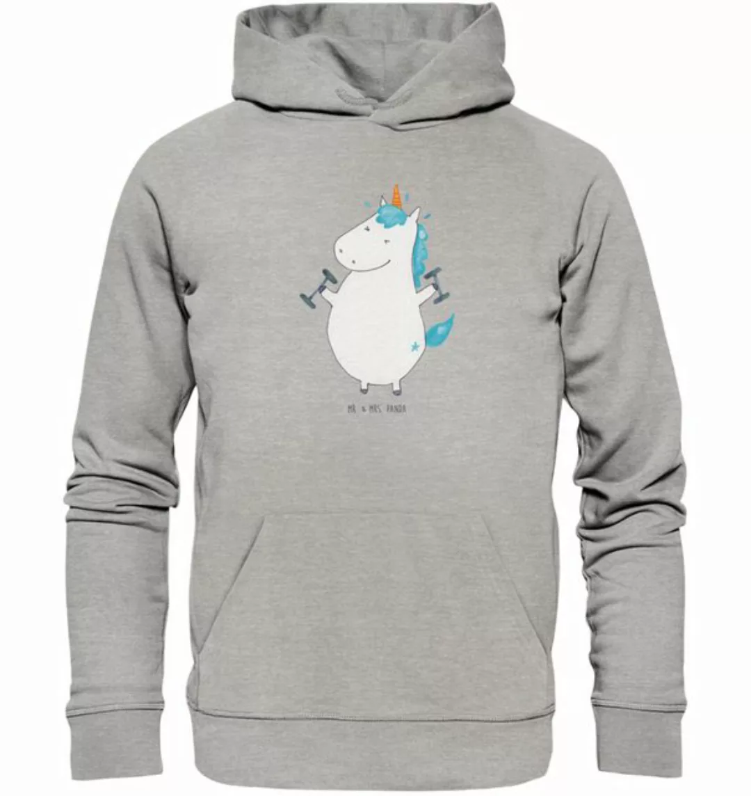 Mr. & Mrs. Panda Hoodie Größe L Einhorn Fitness - Heather Grey - Geschenk, günstig online kaufen