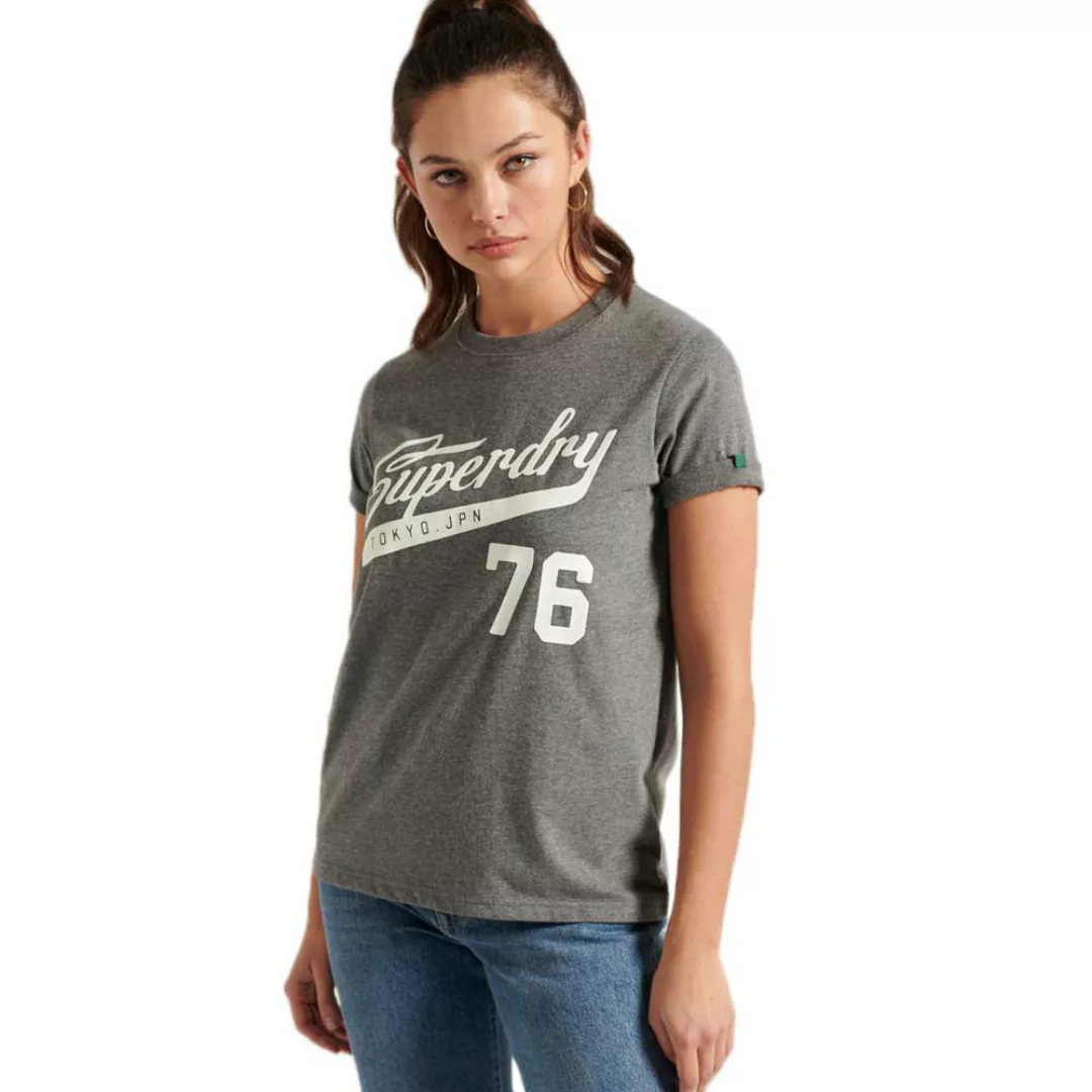 Superdry Collegiate Cali State Kurzarm T-shirt XS Dark Marl günstig online kaufen