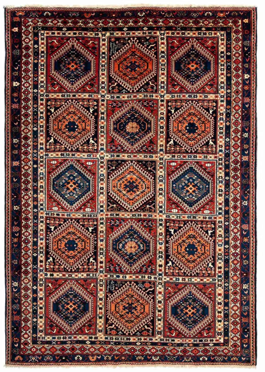 morgenland Wollteppich »Yalameh Durchgemustert Blu scuro 312 x 215 cm«, rec günstig online kaufen