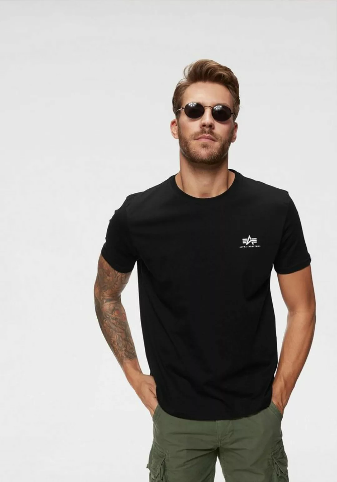 Alpha Industries Rundhalsshirt BASIC T SMALL LOGO günstig online kaufen