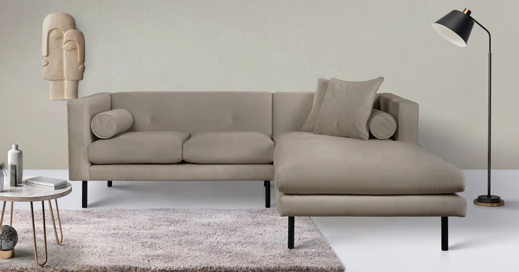 Home affaire Ecksofa "Lillibeth L-Form Designsofa, Maße B/T/H: 240/173/83 c günstig online kaufen