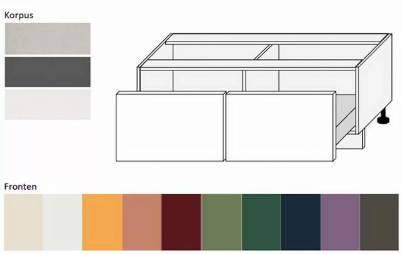 Feldmann-Wohnen Unterschrank Tivoli (Tivoli, 1-St) 120cm Front- und Korpusf günstig online kaufen