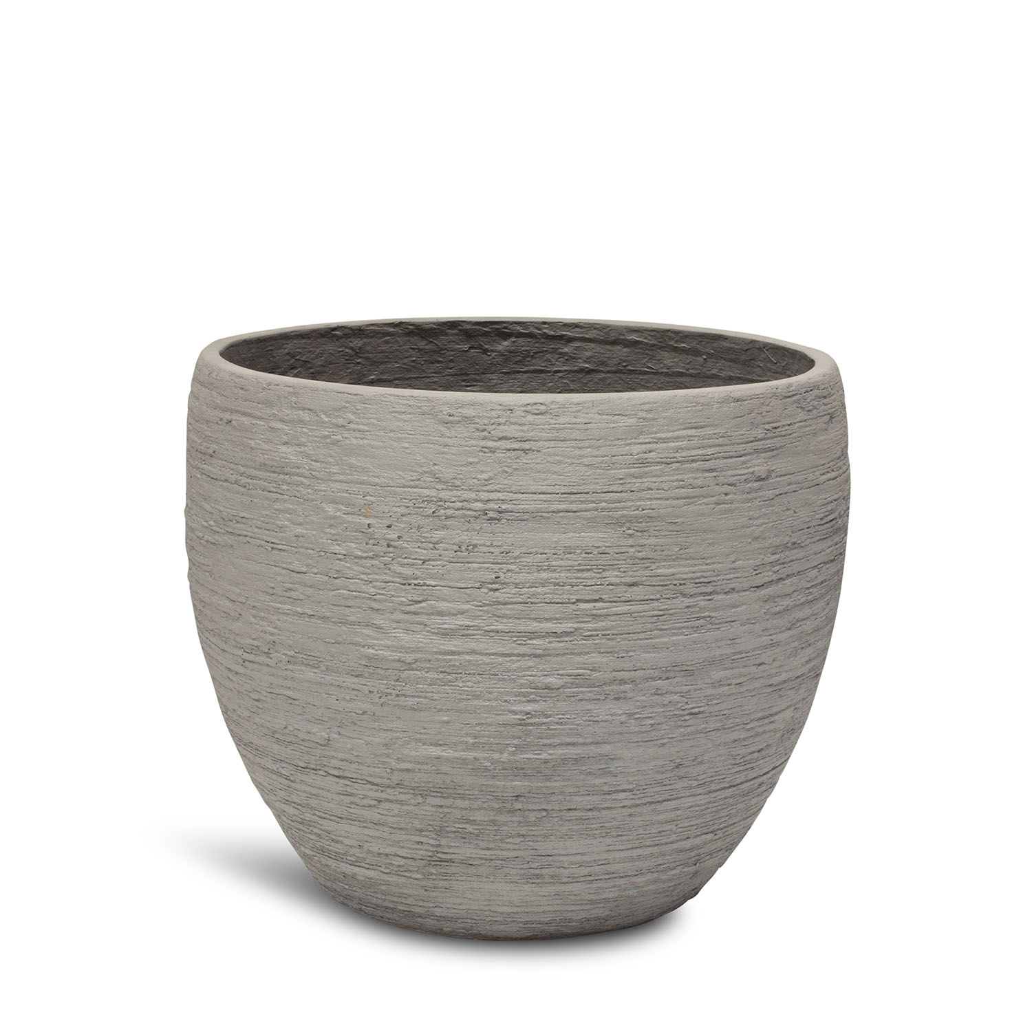 Pottery runder Blumentopf wellenartige Struktur Ø 35 cm, Höhe 30 cm grau günstig online kaufen