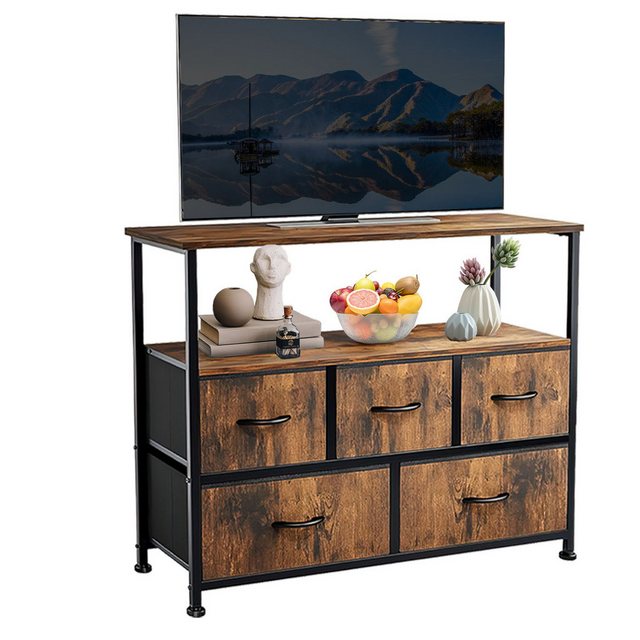 SURFOU TV-Schrank Kommode mit 5 Schubladen Sideboard Lowboard TV Board (Flu günstig online kaufen