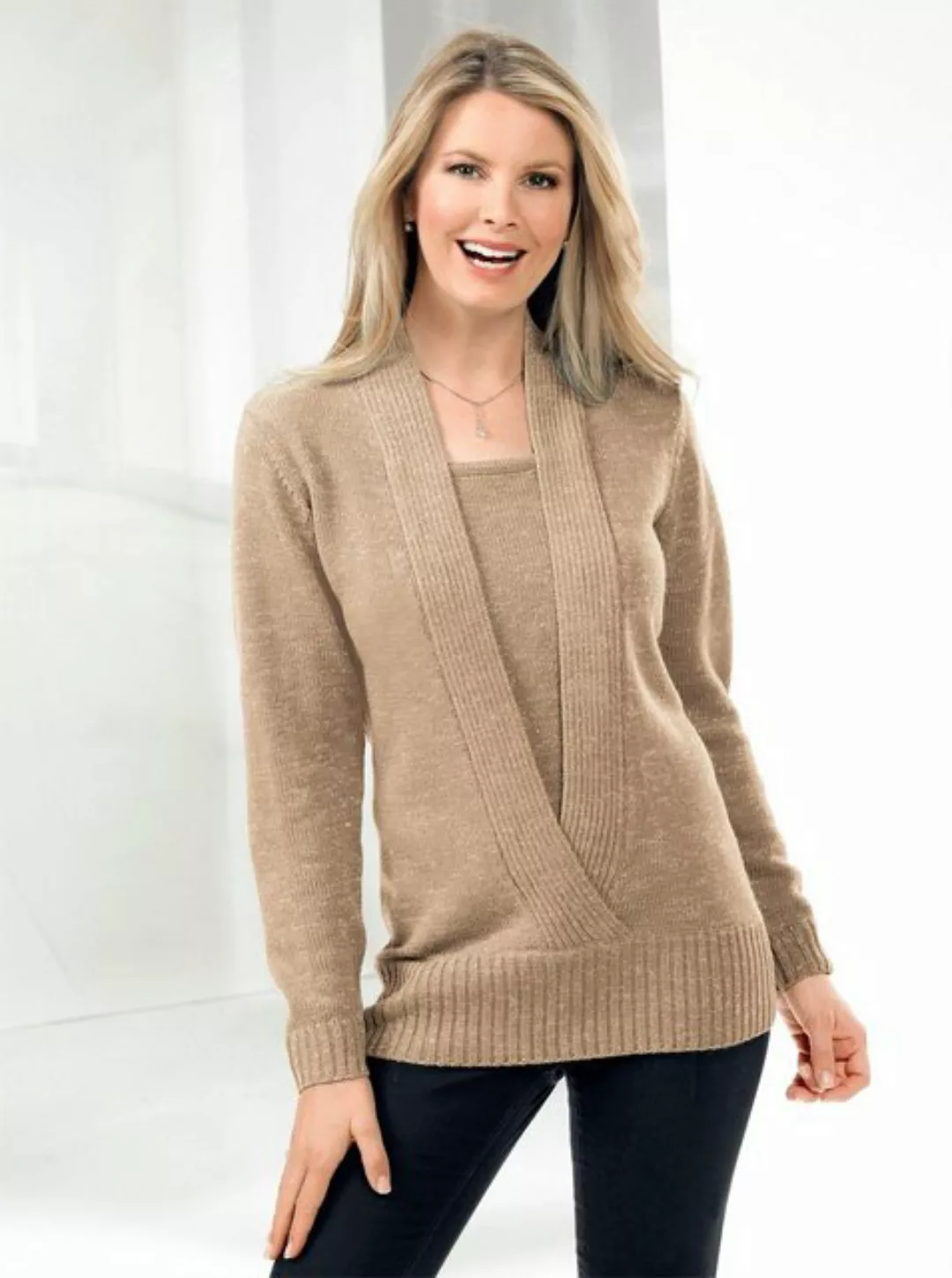 Sieh an! Strickpullover 2-in-1-Pullover günstig online kaufen