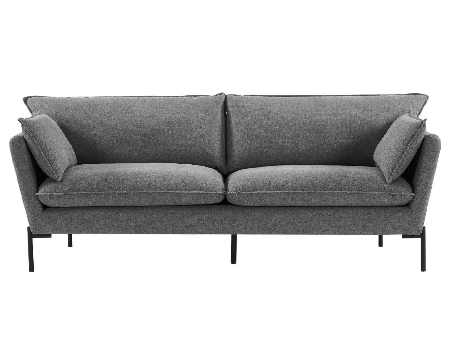 Sofa 3-Sitzer - Stoff - Grau - SIENA günstig online kaufen