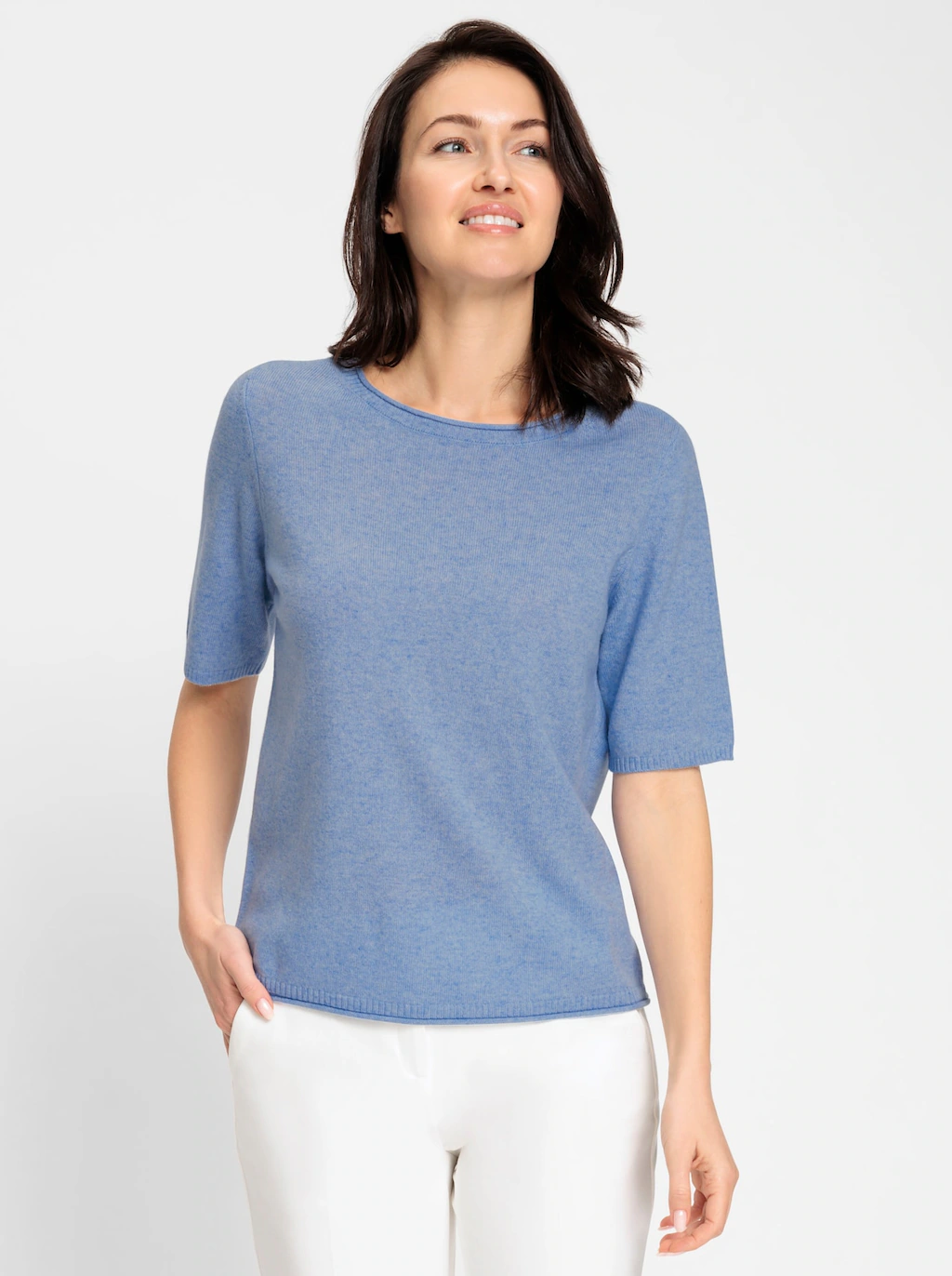 Inspirationen Kurzarmpullover "Feinstrick-Pullover" günstig online kaufen