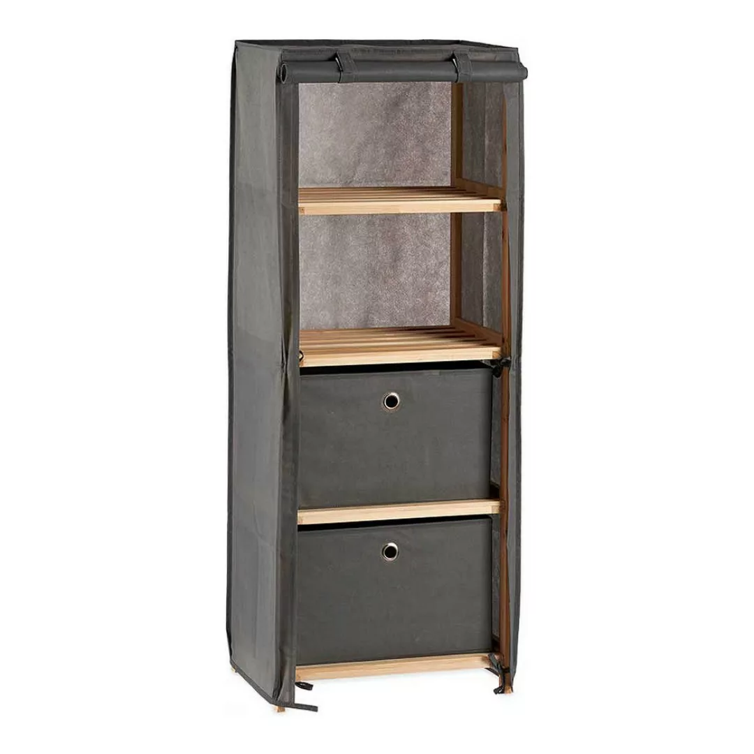 Regal Grau Holz Stoff (28 X 113 X 42 Cm) günstig online kaufen