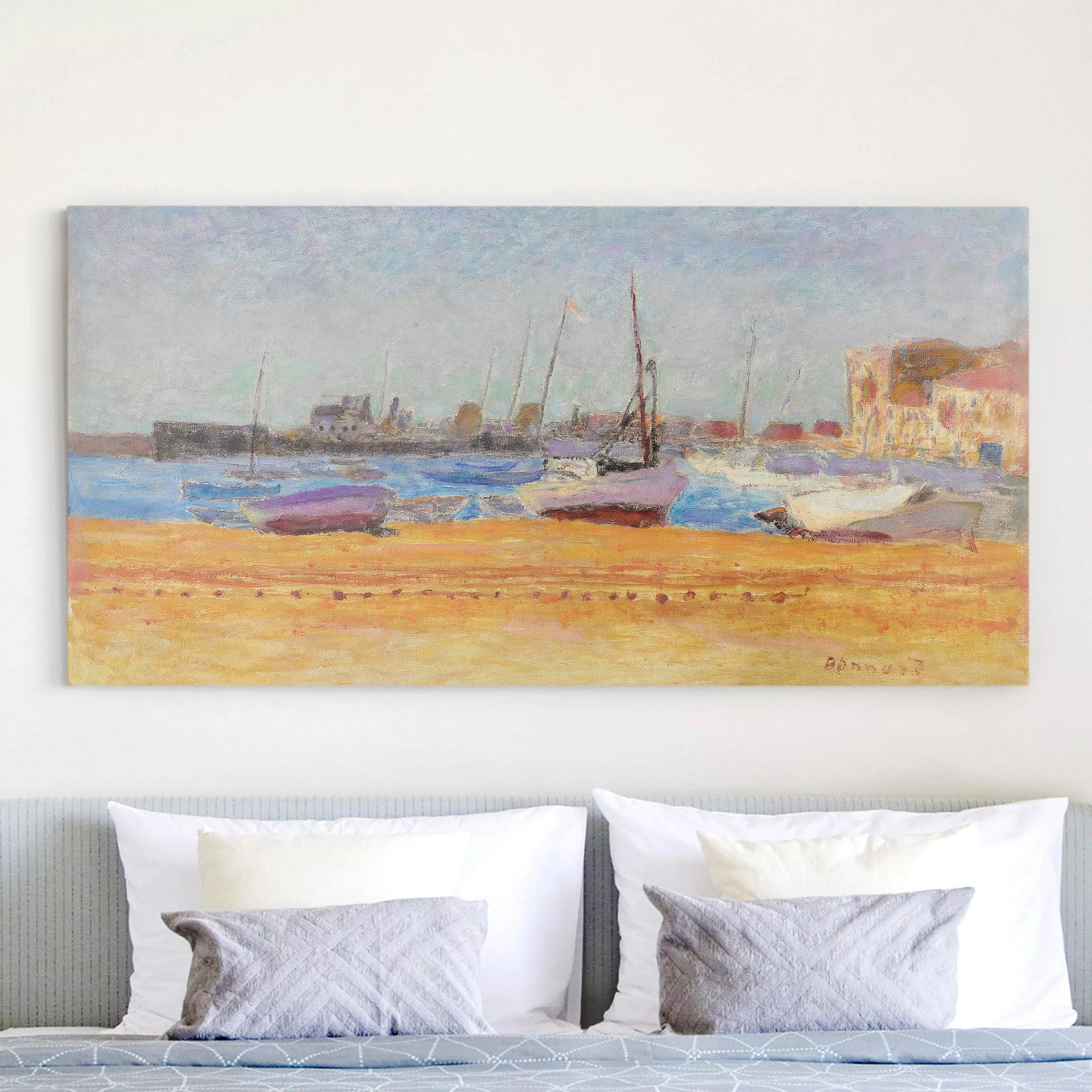 Leinwandbild Kunstdruck - Querformat Pierre Bonnard - Der Hafen von Cannes günstig online kaufen