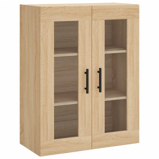 vidaXL Hängeschrank Wandschrank Sonoma Eiche 69,5x34x90 cm Glas Vitrine Hän günstig online kaufen