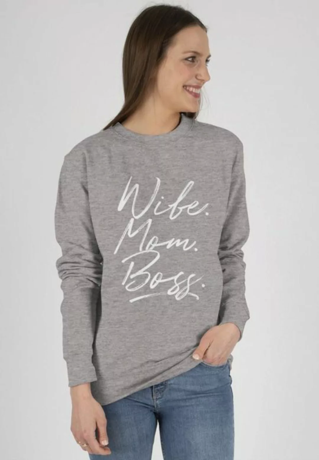 Shirtracer Sweatshirt Momlife - Wife Mom Boss. Best Mom Muttertagsgeschenke günstig online kaufen