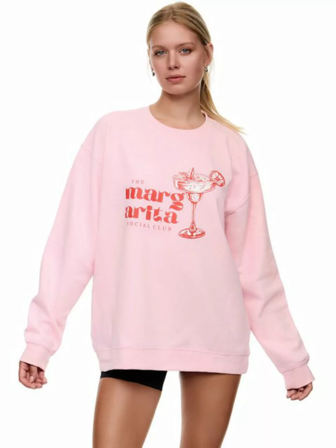 Worldclassca Sweatshirt Worldclassca Oversized Sweatshirt Print Langarm Pul günstig online kaufen