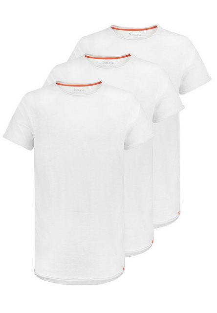 SUBLEVEL T-Shirt T-Shirt Kurzarm Rundhals 3er Pack mit Rollkante (3-tlg) 3e günstig online kaufen