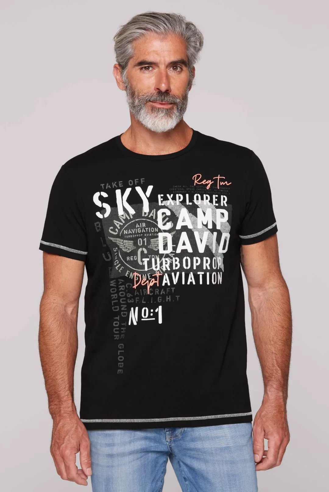 CAMP DAVID Rundhalsshirt, aus Baumwolle günstig online kaufen