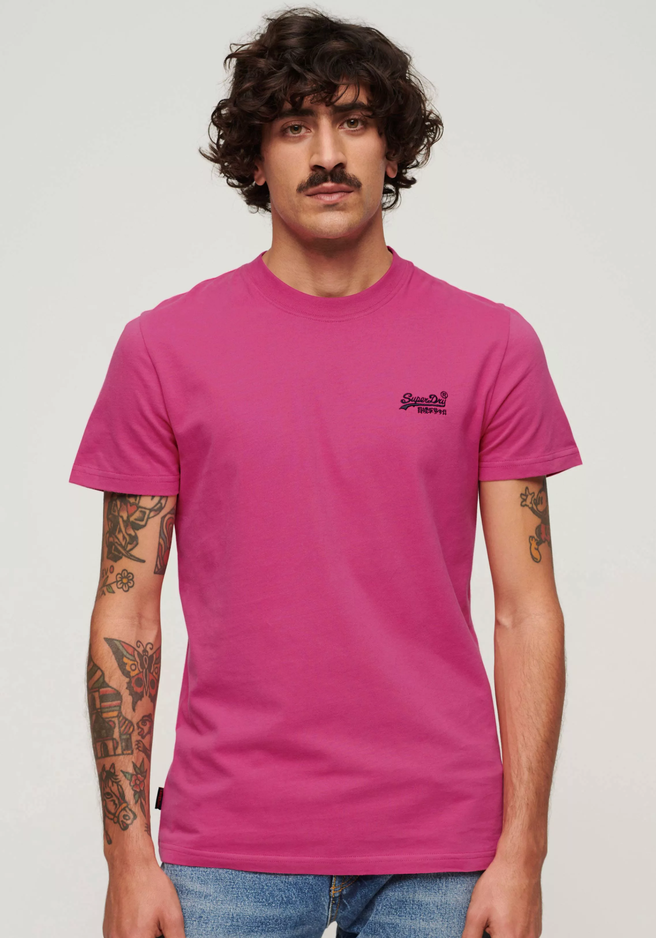 Superdry Rundhalsshirt Organic Cotton Essential Logo T-Shirt günstig online kaufen