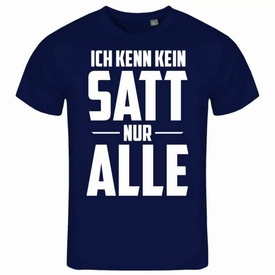 deinshirt Print-Shirt Herren T-Shirt Ich kenn kein satt nur alle Funshirt m günstig online kaufen